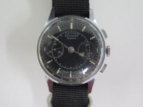 A Seconda 3017 chronograph USSR vintage watch - in working order - missing chrono - 45 sec subdial