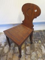 A 19th century hall chair