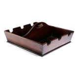 A REGENCY MAHOGANY COUNTRY HOUSE BOTTLE CARRIER EARLY 19TH CENTURY AND LATER of rectangular form