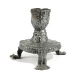 A MEDIEVAL PEWTER VOTIVE OR PILGRIM'S CANDLESTICK PROBABLY ENGLISH, 13TH / 14TH CENTURY the ogee