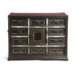 A BAROQUE TABLE CABINET ITALIAN OR SPANISH, LATE 17TH / EARLY 18TH CENTURY veneered in ebony or