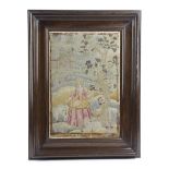 A GEORGE II NEEDLEWORK PICTURE MID-18TH CENTURY worked in petit point with a scene of a