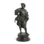 A FRENCH BRONZE FIGURE OF A RENAISSANCE SOLDIER AFTER ALBERT-ERNEST CARRIER-BELLEUSE (FRENCH 1824-
