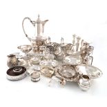 A mixed lot, comprising silver items: a pair of sauce boats, by James Dixon and Sons, Sheffield