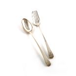 A George III silver Old English pattern salad serving fork, by George Smith & William Fearn,