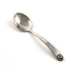 By Euphemia Alice Lindsay, a modern Scottish silver spoon, Edinburgh 1956, oval spot-hammered