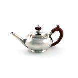 A George III silver small / saffron teapot, by John Wakelin & William Taylor, London 1785,