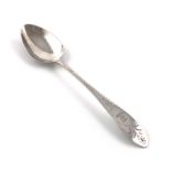 A George III provincial Irish silver Bright-cut Celtic Point tablespoon, by James Conway, Cork circa
