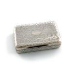 A George III silver snuff box, by William Weston, London 1808, rectangular form, the cover, sides