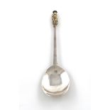 A Charles II silver Apostle spoon, by Jeremy Johnson, London 1663, fig-shaped bowl, faceted tapering