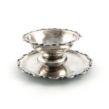 A George II Scottish silver stand and matching bowl, stand by Robert Luke, Glasgow, 1734, bowl