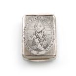 A George III Commemorative silver Nelson vinaigrette, by Mathew Linwood, Birmingham 1805,