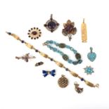 λ A group of jewels, late 19th and early 20th century, comprising: a seed pearl and diamond