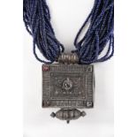 A Kinnaur necklace with amulet box Himachal Pradesh, Northern India the copper and silver coloured