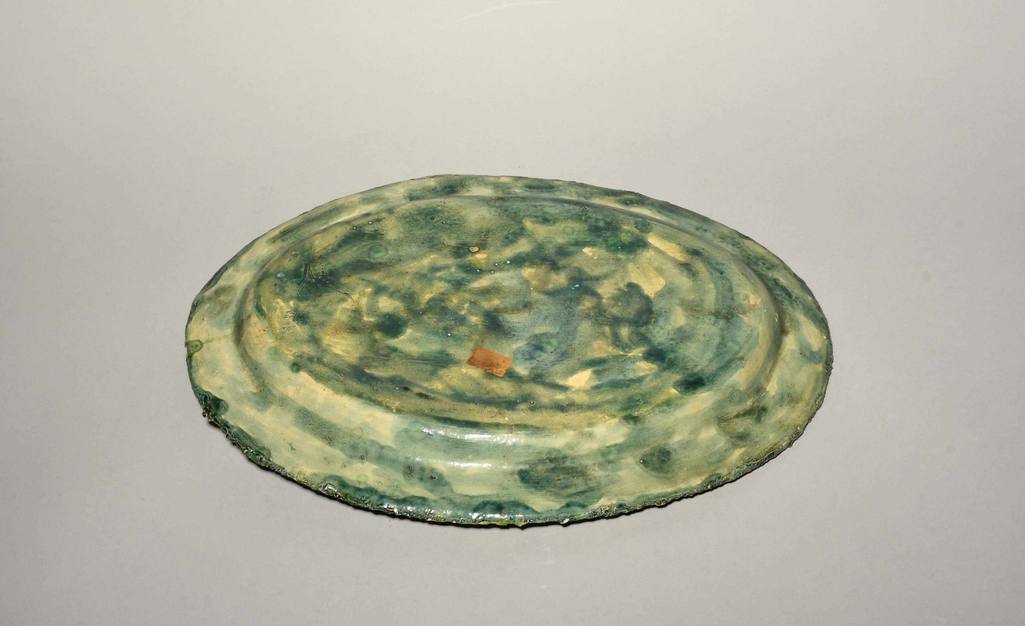 A large French Palissy-style majolica trompe l'oeil dish, c.1880, the oval form modelled in high - Image 2 of 2