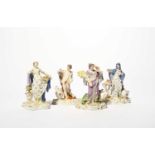 A Meissen set of small figures of the Four Seasons, 20th century, each modelled as a Classical