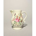 A small Derby Harvest jug, c.1758-60, well painted with an arrangement of flowers and ripe ears of