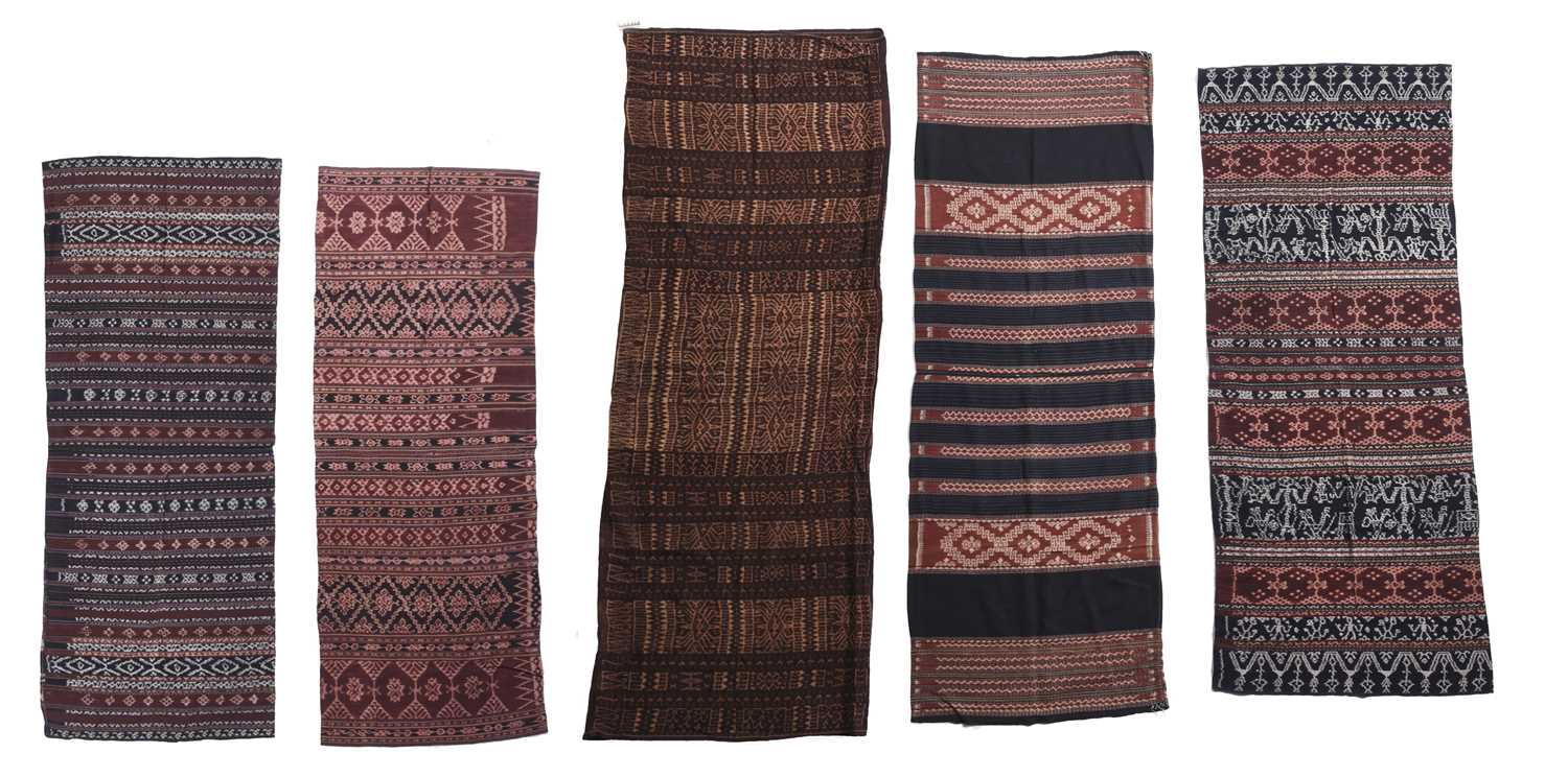 Five Flores ikat sarongs