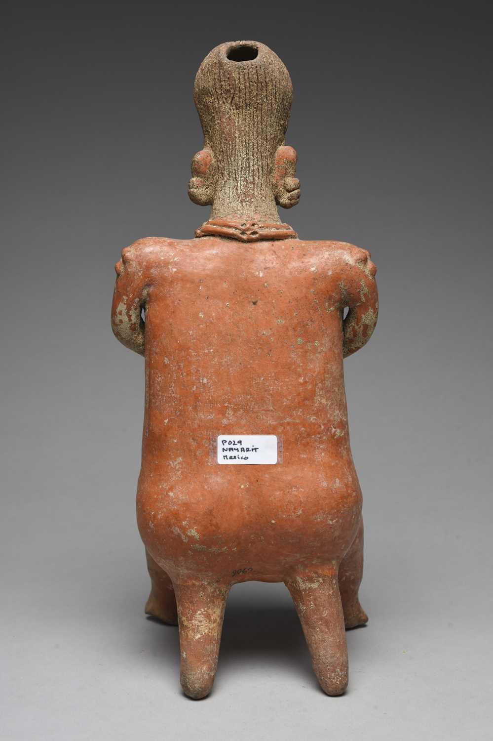 A Nayarit seated female figureMexico, circa 100 BC - 250 ADpottery, with a linear incised coiffure - Image 3 of 5