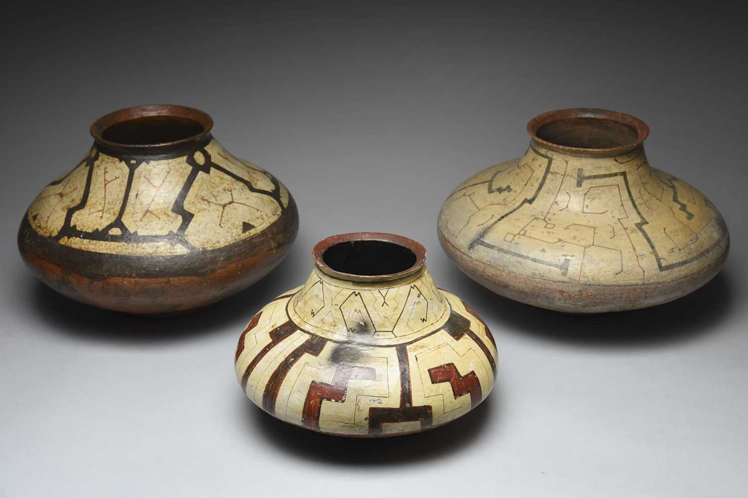 Three Shipibo vessels