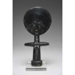 An Ashanti akuaba dollGhanawith a pierced head and the ends of the arms, the back of the base with