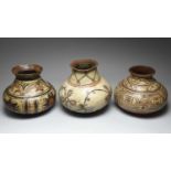 Three earthenware jars
