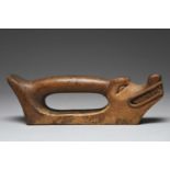 A Northwest Coast zoomorphic adze handle