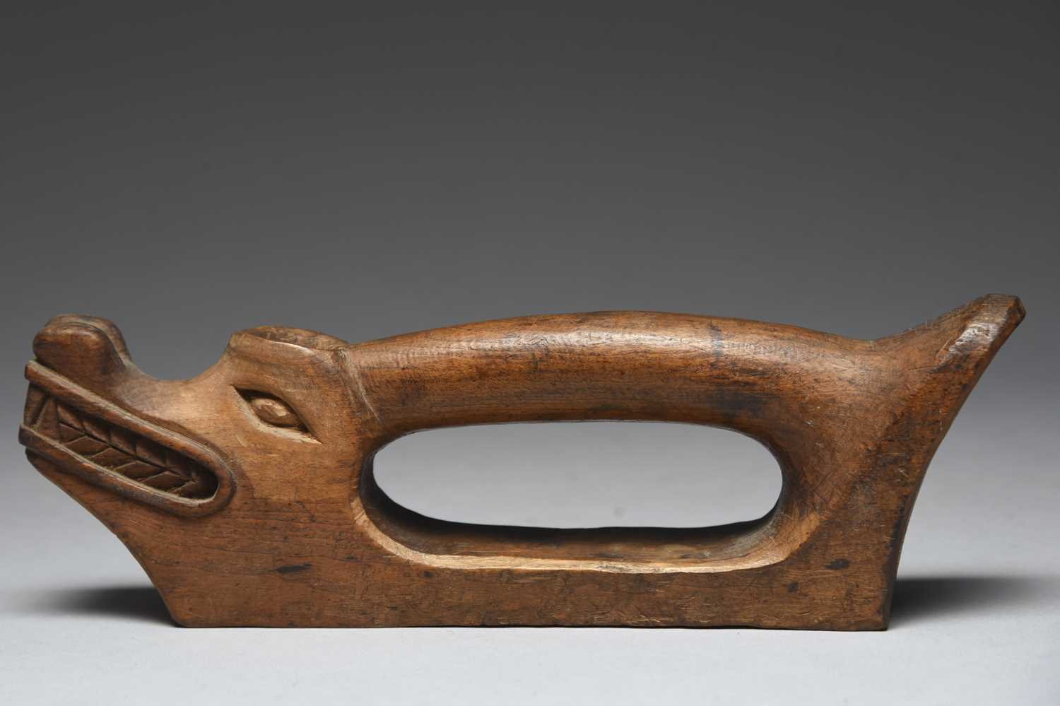 A Northwest Coast zoomorphic adze handle - Image 2 of 2