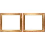 A pair of French 19th-century gilded composition frames