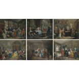 Thomas Cook (1744-1818) after William Hogarth (1697-1764)Marriage a-la ModeSix, the complete set,