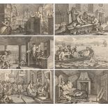 After William HogarthIndustry and IdlenessTwelve, each engraving, the complete set printed for