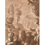 Northern European School 17th CenturyMoses parting the red seaPen and ink, and wash22.9 x 16.8cm;