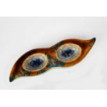 ‡ Kate Malone MBE (born 1959) Seedpod crystalline glazed stoneware, the exterior matt turquoise