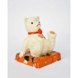 'Orange Chintz' a Clarice Cliff Bizarre Teddy Bear book end, painted in colours printed factory