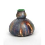 A Wilkinson's Pottery Oriflamme vase designed by John Butler, shouldered form with knopped neck,
