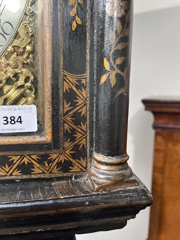 A BLACK JAPANNED AND GILT CHINOISERIE LONGCASE CLOCK JOSEPH COOKE AYLESBURY, MID-18TH CENTURY the - Image 15 of 73