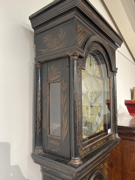 A BLACK JAPANNED AND GILT CHINOISERIE LONGCASE CLOCK JOSEPH COOKE AYLESBURY, MID-18TH CENTURY the - Image 40 of 73