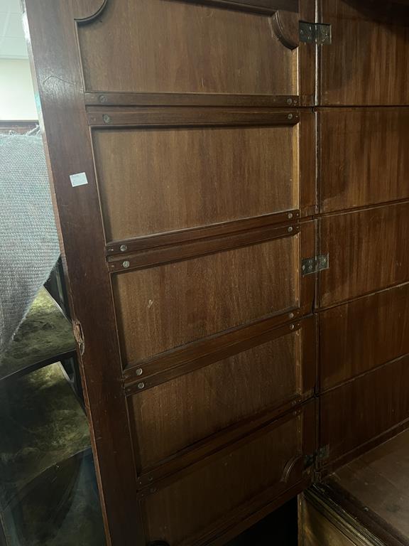 A GEORGE III MAHOGANY LINEN PRESS C.1770-1780 WITH LATER ADAPTATIONS with a pair of panelled doors - Image 11 of 13
