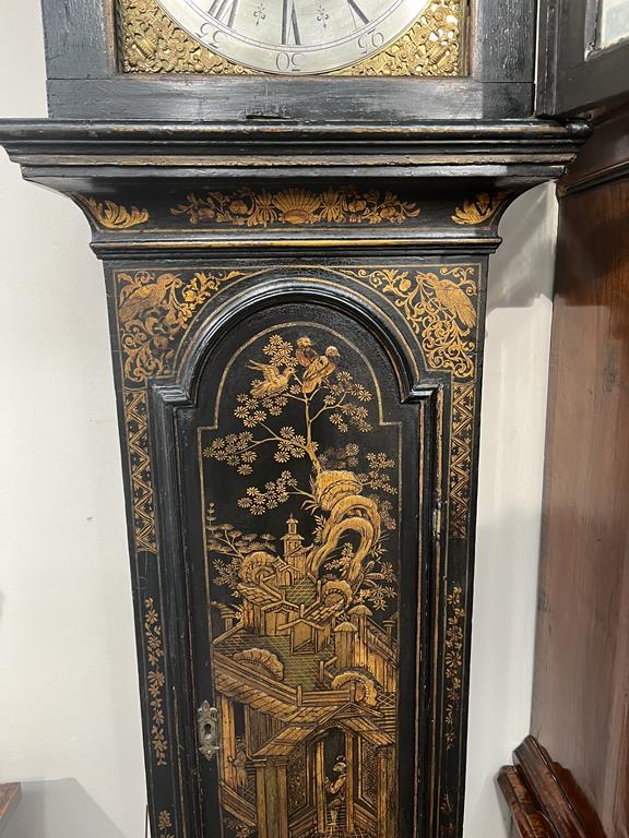 A BLACK JAPANNED AND GILT CHINOISERIE LONGCASE CLOCK JOSEPH COOKE AYLESBURY, MID-18TH CENTURY the - Image 43 of 73