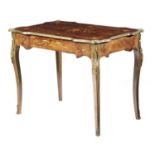 A FRENCH KINGWOOD AND MARQUETRY CENTRE TABLE IN LOUIS XV STYLE, EARLY 20TH CENTURY with gilt metal