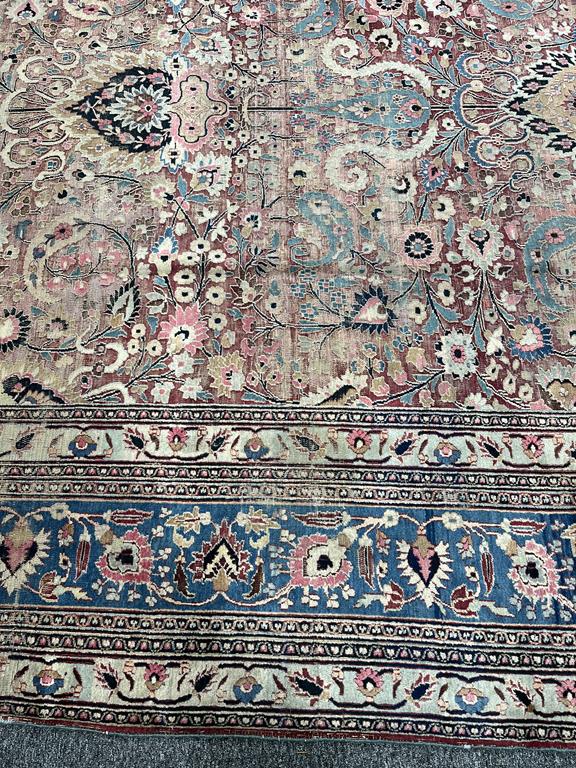 A MASHAD CARPET NORTH EAST KHORASAN, LATE 19TH CENTURY the raspberry field with flowers and vines - Image 19 of 33