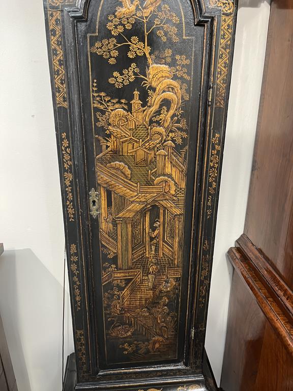 A BLACK JAPANNED AND GILT CHINOISERIE LONGCASE CLOCK JOSEPH COOKE AYLESBURY, MID-18TH CENTURY the - Image 42 of 73