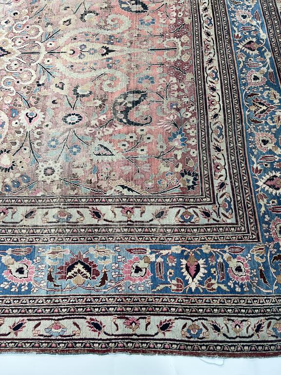 A MASHAD CARPET NORTH EAST KHORASAN, LATE 19TH CENTURY the raspberry field with flowers and vines - Image 26 of 33