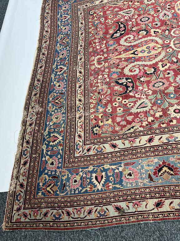 A MASHAD CARPET NORTH EAST KHORASAN, LATE 19TH CENTURY the raspberry field with flowers and vines - Image 31 of 33