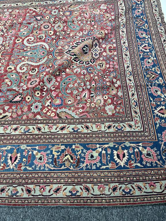A MASHAD CARPET NORTH EAST KHORASAN, LATE 19TH CENTURY the raspberry field with flowers and vines - Image 2 of 33