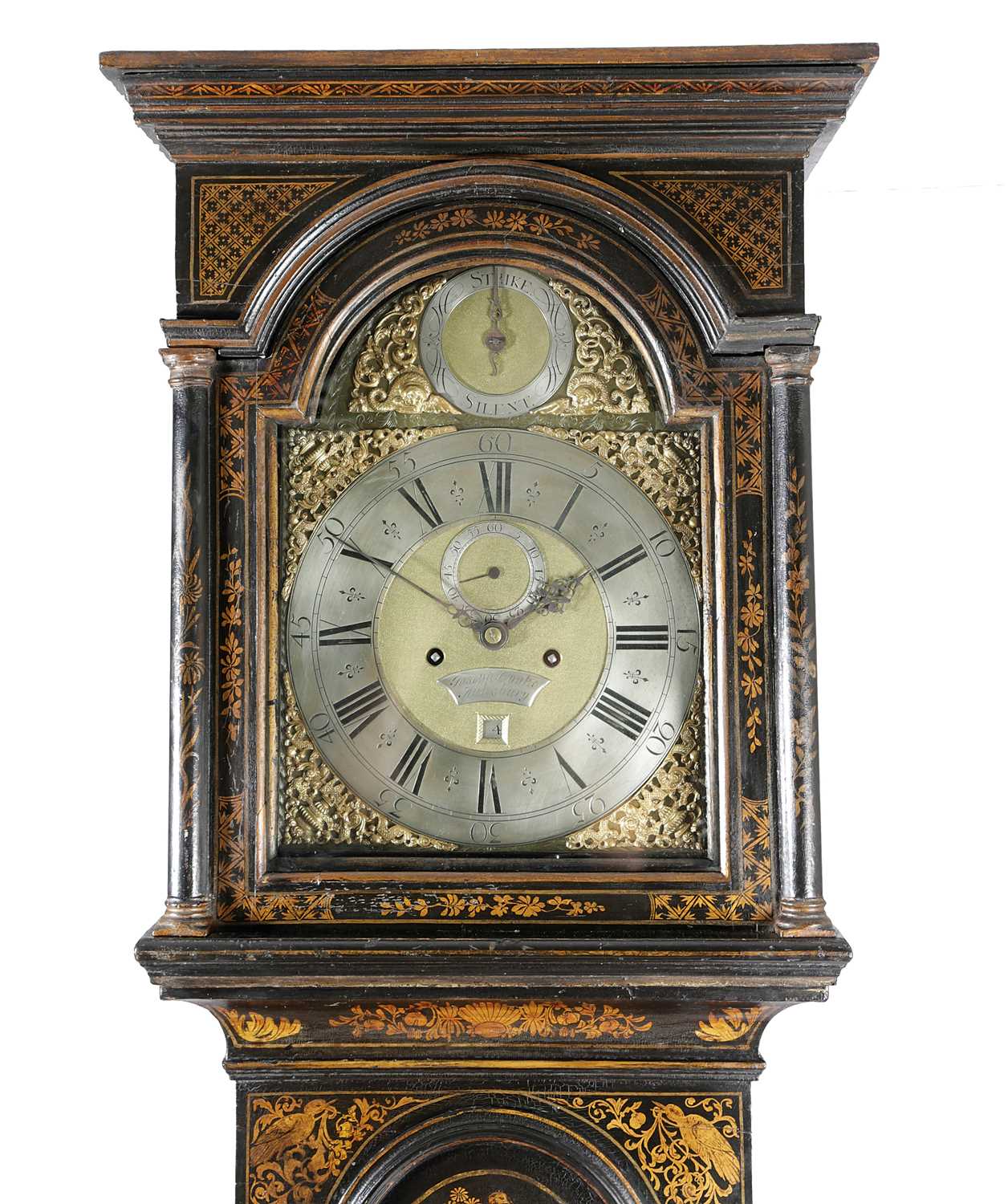 A BLACK JAPANNED AND GILT CHINOISERIE LONGCASE CLOCK JOSEPH COOKE AYLESBURY, MID-18TH CENTURY the - Image 2 of 73