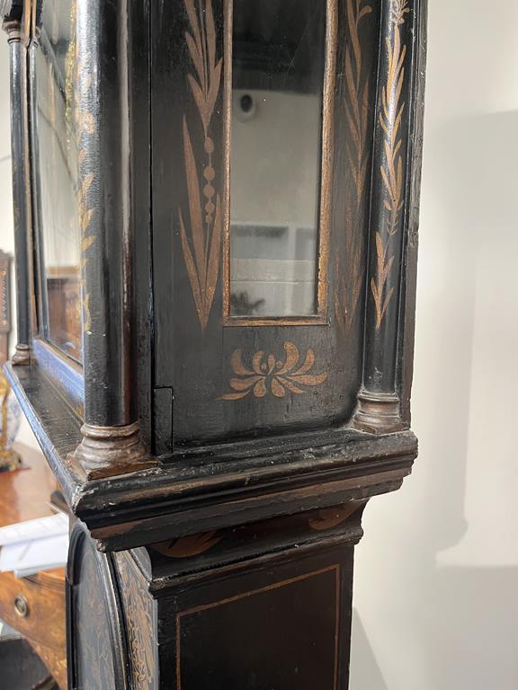 A BLACK JAPANNED AND GILT CHINOISERIE LONGCASE CLOCK JOSEPH COOKE AYLESBURY, MID-18TH CENTURY the - Image 7 of 73