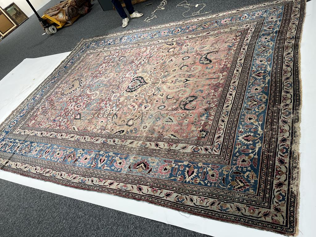 A MASHAD CARPET NORTH EAST KHORASAN, LATE 19TH CENTURY the raspberry field with flowers and vines - Image 28 of 33