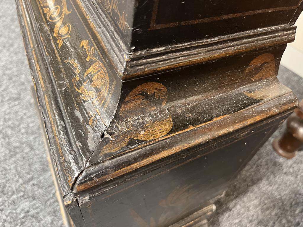 A BLACK JAPANNED AND GILT CHINOISERIE LONGCASE CLOCK JOSEPH COOKE AYLESBURY, MID-18TH CENTURY the - Image 5 of 73