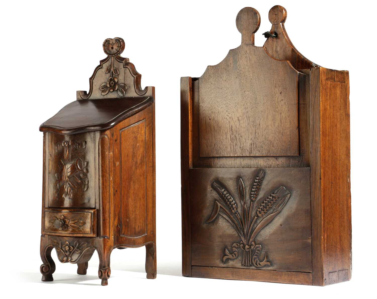 A FRENCH PROVINCIAL WALNUT CANDLE BOX LATE 18TH / EARLY 19TH CENTURYwith a sliding cover and